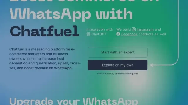 Chatfuel WhatsApp Business API for customer and sales