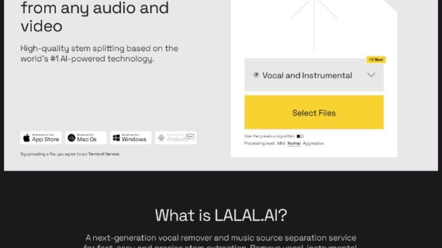 LALAL.AI Vocal Remover & Instrumental AI Splitter