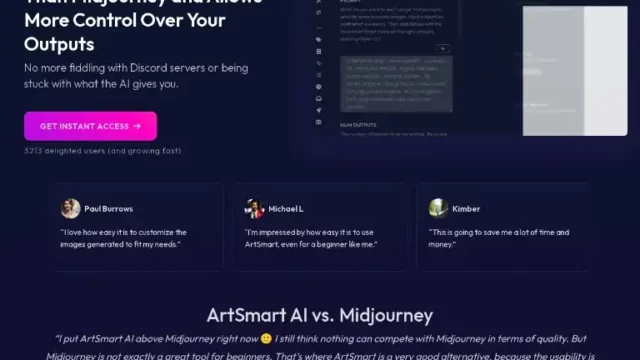 ArtSmart AI Simple & Powerful Output Control Compared to Midjourney