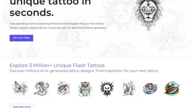 BlackInk AI - Create unique tattoos in seconds