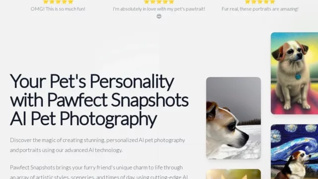 AI Pet Portraits_ Custom & Personalized Photography _ Pawfect Snapshots