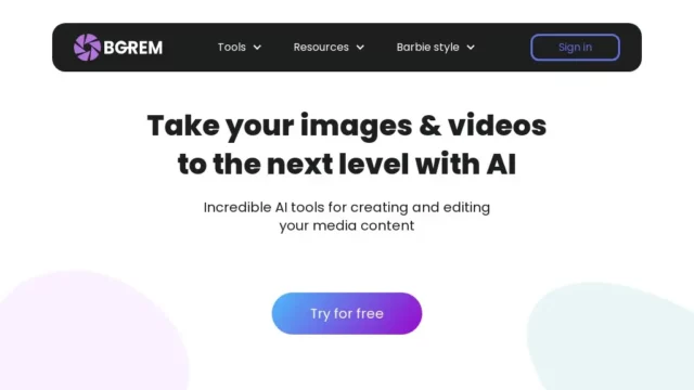 BgRem — Incredible AI Tools for Creating Images & Videos