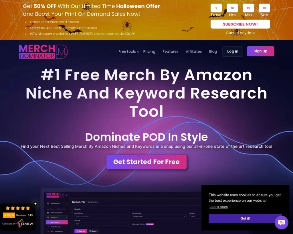 Free Merch By Amazon Research Product Tools & Print On Demand Shirts - Merch Dominator