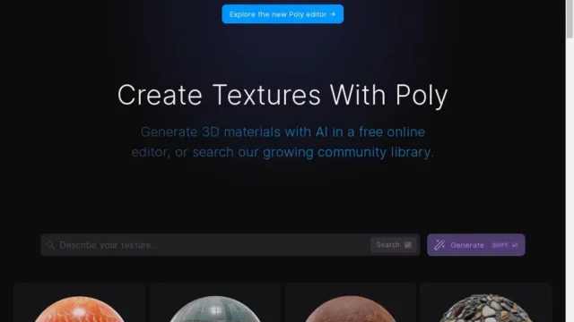 Search 1000s of free seamless HD PBR textures _ Poly_ AI Texture Engine