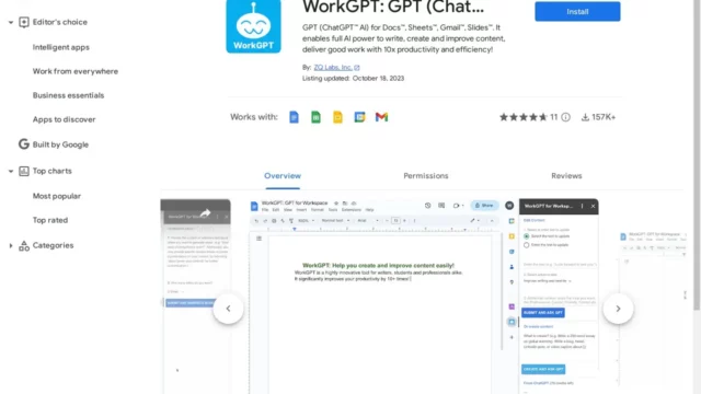 WorkGPT_ GPT (ChatGPT™) for Workspace™ - Google Workspace Marketplace